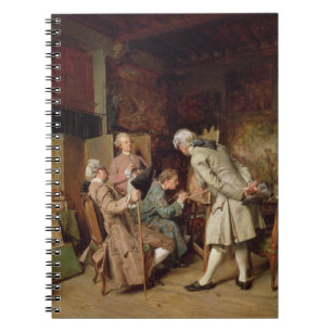 Caderno Espiral Os amantes da arte, ou o pintor, 1860 (painel)