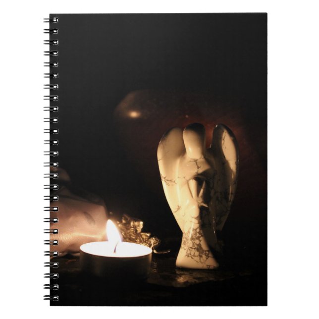 Caderno Espiral Os Anjos Trazem um Livro de Notas Claro (Frente)