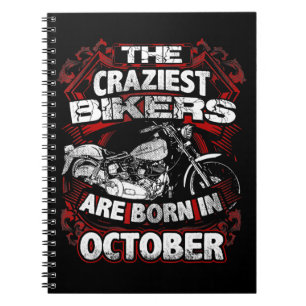 Caderno Espiral Os Bikers Mais Loucos São O Nascer De Outubro