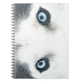 Caderno Espiral Os cães eyed azul podem ver o vento