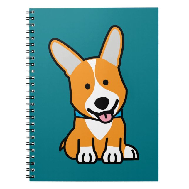 Caderno Espiral Os Corgis do Corgi perseguem o Pembroke feliz (Frente)