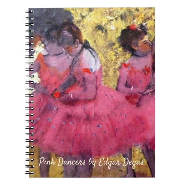 Caderno Espiral Os Dançarinos Rosa, Antes do Balé de Edgar Degas (Frente)
