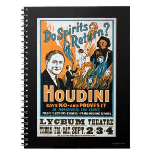 Caderno Espiral Os espírito retornam? Houdini diz NÃO - prova-o