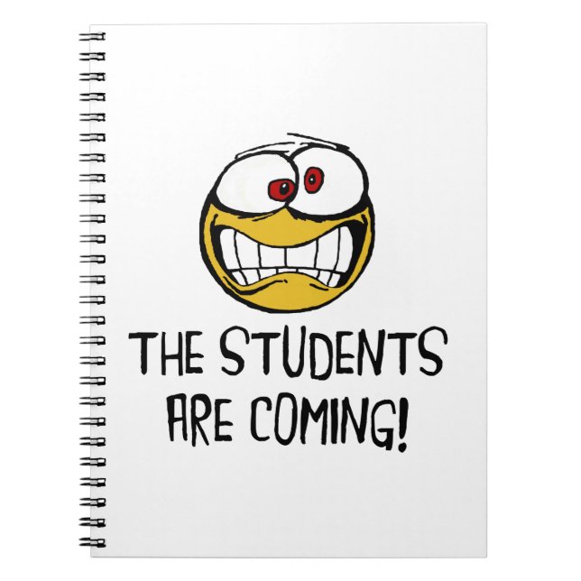 Caderno Espiral Os estudantes estão vindo (Frente)