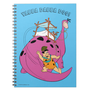 Caderno Espiral Os Flintstones   Fred Deslizando A Cauda