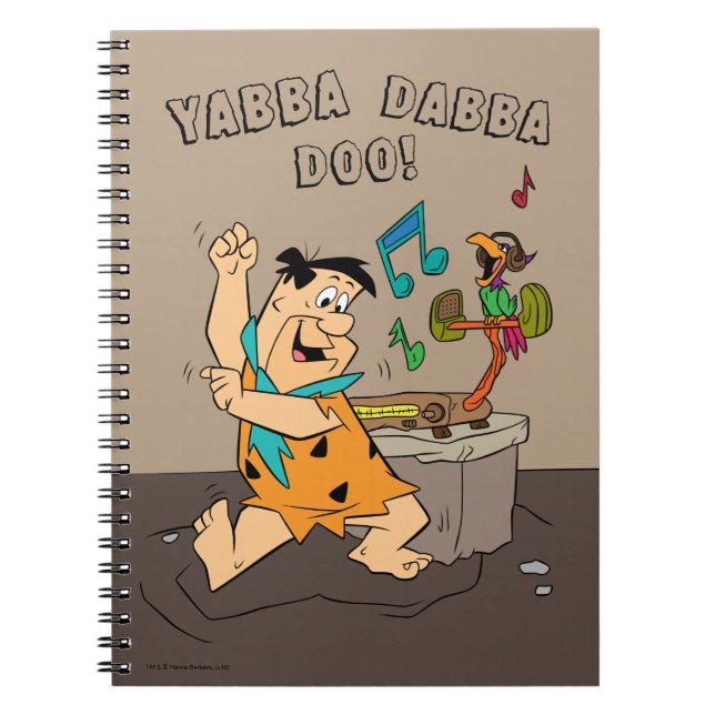 Caderno Espiral Os Flintstones | Fred Flintstone Dancing (Frente)