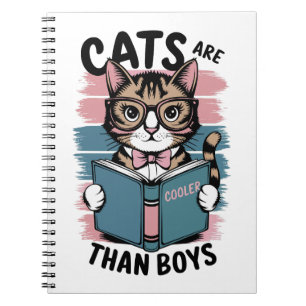 Caderno Espiral Os gatos são mais frios que os meninos