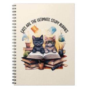 Caderno Espiral Os Gatos São Os Últimos Amigos Do Estudo