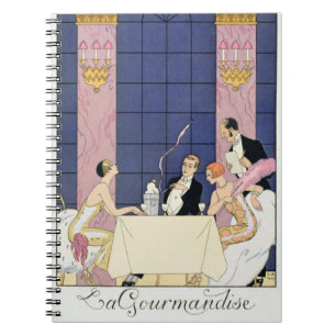 Caderno Espiral Os Gourmands, 1920-30 (impressão do pochoir)
