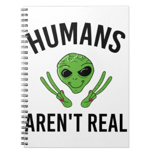 Caderno Espiral Os Humanos Não Arrancam Alienígena Engraçada OV