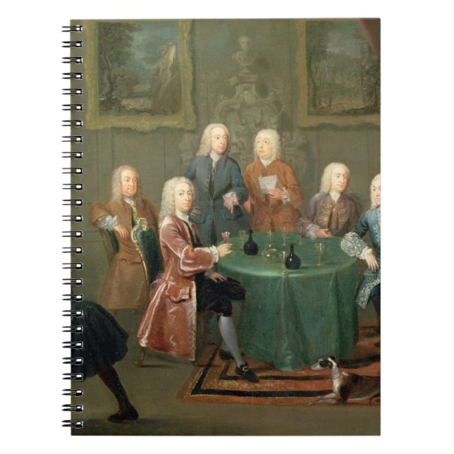 Caderno Espiral Os irmãos Clarke com outros cavalheiros que tomam (Frente)