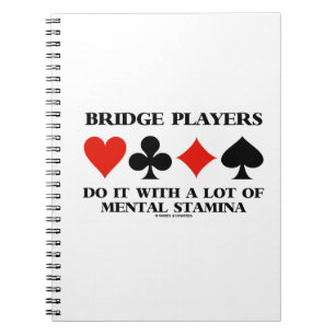 Caderno Espiral Os jogadores de ponte fazem-no com muito vigor