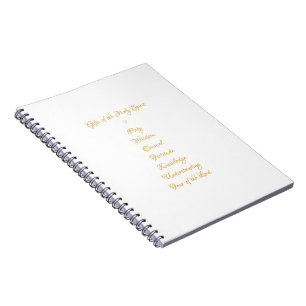 Caderno Espiral Os presentes do Espírito Santo em 3D olham o