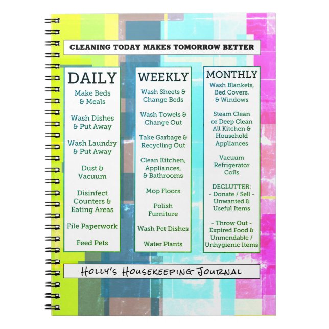 Caderno Espiral Os quadrados corajosos brilhantes dirigem o guia (Frente)