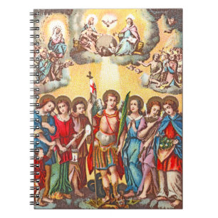 Caderno Espiral Os Sete Arcanjos (CP 001; Cromolitógrafo)