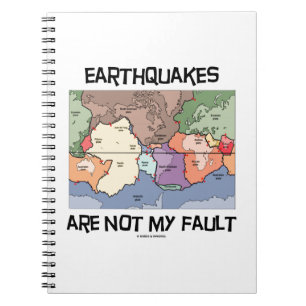 Caderno Espiral Os Terremotos Não São Minha Culpa (Plate Tectonics