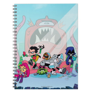 Caderno Espiral Os titã adolescentes vão! aproximações Tentacl