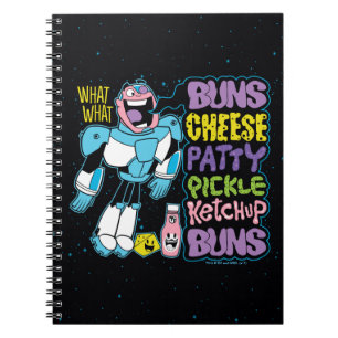 Caderno Espiral Os titã adolescentes vão! rap do hamburguer do