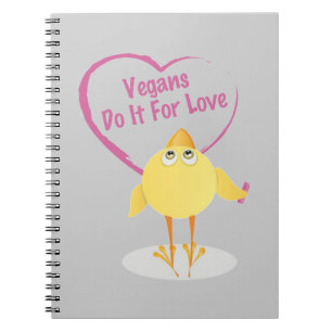 Caderno Espiral Os Vegans fazem-no para o amor