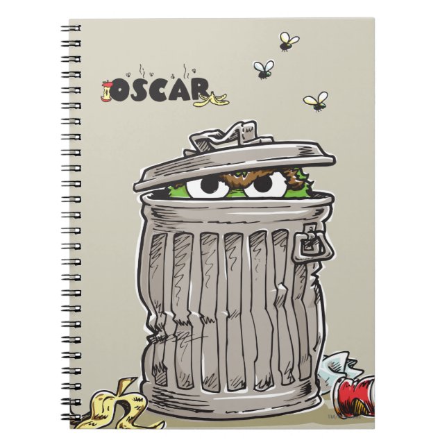 Caderno Espiral Oscar Antigo no Lixo (Frente)