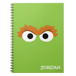 Caderno Espiral Oscar, o Grande Rosto do Grouch Adicione seu nom