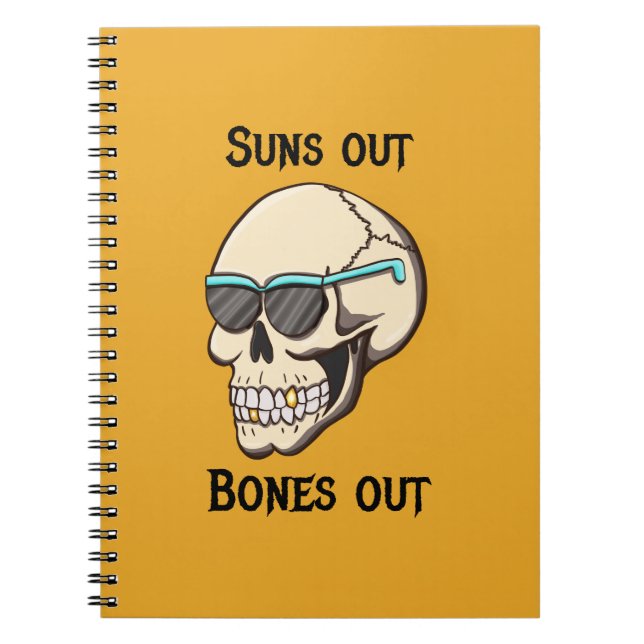 Caderno Espiral Ossos Fora Sóis Fora Caveira (Frente)