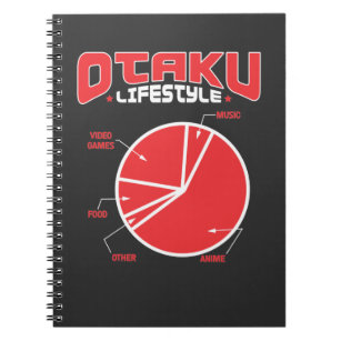 Caderno Espiral Otaku Comida Estilo de Vida Anime Manga Kawaii Cos