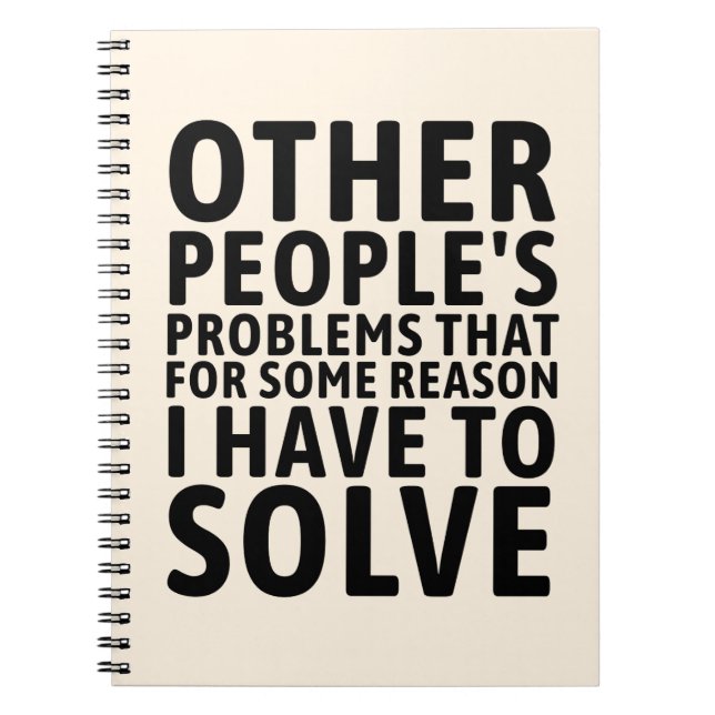 Caderno Espiral Other People's Problems (Frente)