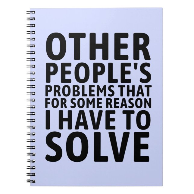 Caderno Espiral Other People's Problems (Frente)