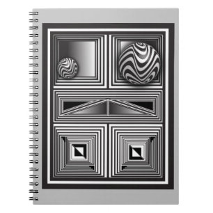 Caderno Espiral Ótica através de Formas