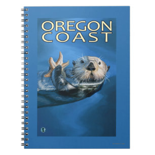 Caderno Espiral Otter Mar da Costa do Oregon