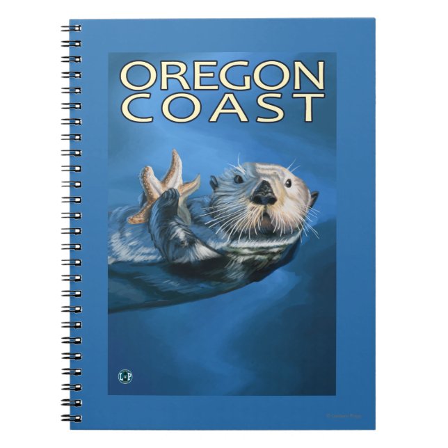 Caderno Espiral Otter Mar da Costa do Oregon (Frente)