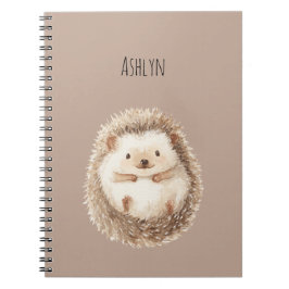 Caderno Espiral ouriço de creme fofo