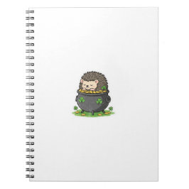 Caderno Espiral Ouriço Guardião do Tesouro Sonolento Dia de São Pa