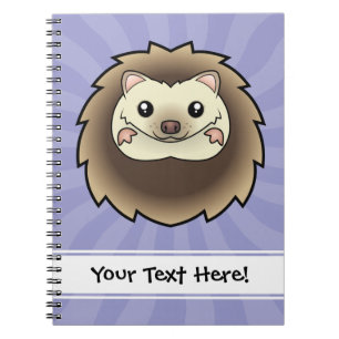 Caderno Espiral ouriço pigmeu de desenho animado