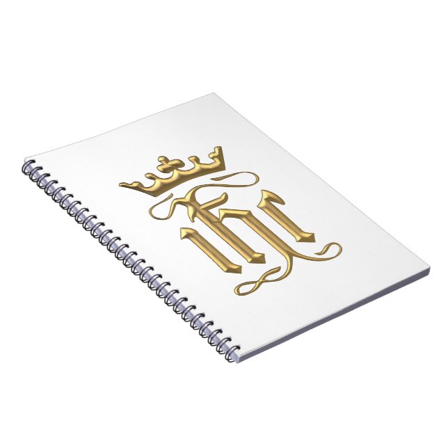 Caderno Espiral Ouro "3-D" IHC com coroa (Lado Direito)