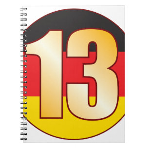 Caderno Espiral Ouro de 13 ALEMANHA