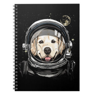 Caderno Espiral Ouro do Astronauta do Espaço Exterior Pet D