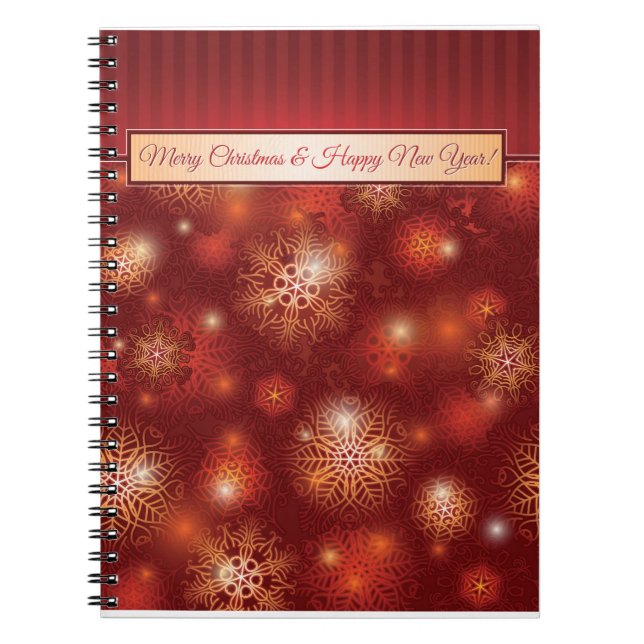 Caderno Espiral Ouro e Natal (Frente)
