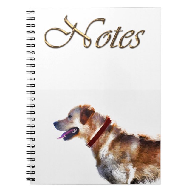 Caderno Espiral Ouro Labrador Retriever Dog-lover Gift (Frente)