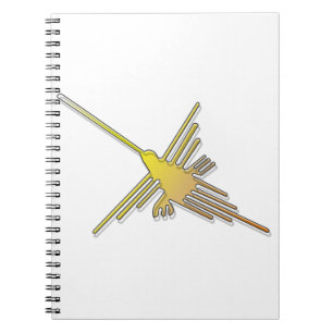 Caderno Espiral Ouro Nazca Lines Hummingbird