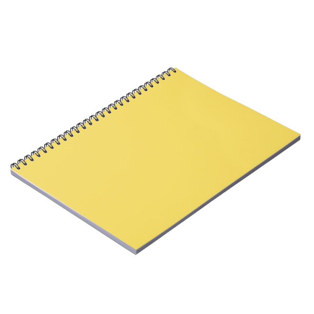 Caderno Espiral Ouro Real Sólido Cor Plana (Left Side)