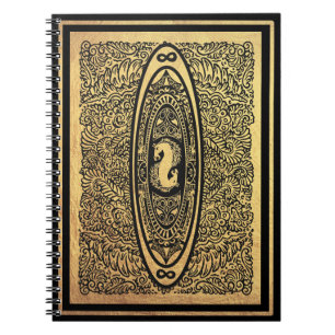 Caderno Espiral Ouro Seacavalo Mandala - Ornamentado Infinito Desi