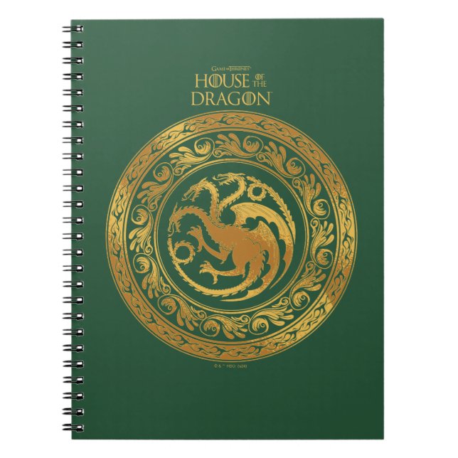 Caderno Espiral Ouro Targaryen Crest (Frente)