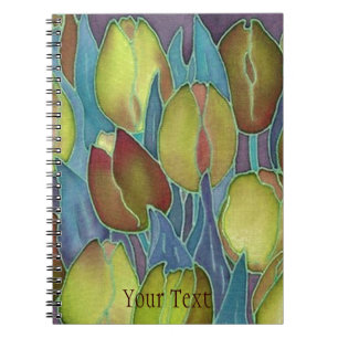 Caderno Espiral Ouro Tulipa Diário Spiral-Bound Notebook