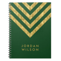 Ouro verde elegante personalizado Chevron do falso