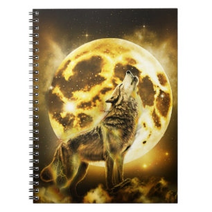 Caderno Espiral Ouro Wolf