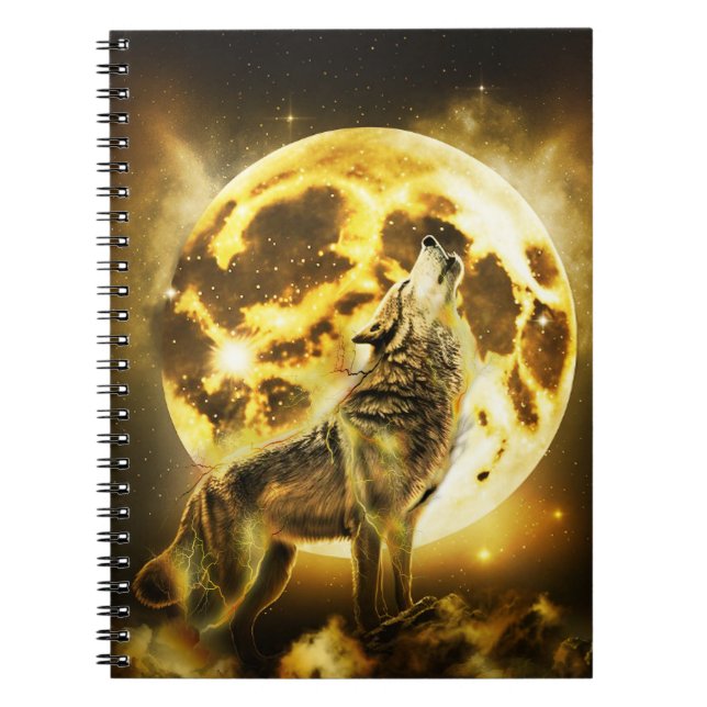 Caderno Espiral Ouro Wolf (Frente)