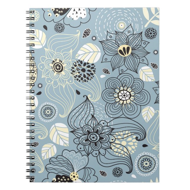 Caderno Espiral outono Floral: Design de sazonal Elegante (Frente)