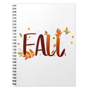 Caderno Espiral outono/outono/Folhas
